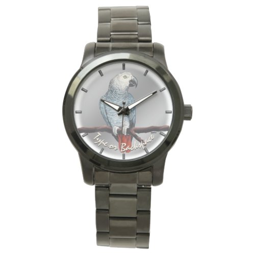 Parrot Watch African Grey Wristwatch Personalized