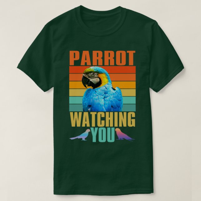 parrot watching you Funny Gift gift idea for valen T-Shirt (Design Front)