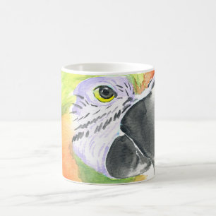 Parrot watercolor coffee mug