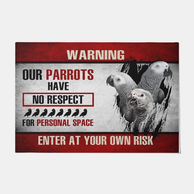 Parrot Welcome Mat, Parrot Lovers, Funny Parrot Do Doormat (Front)