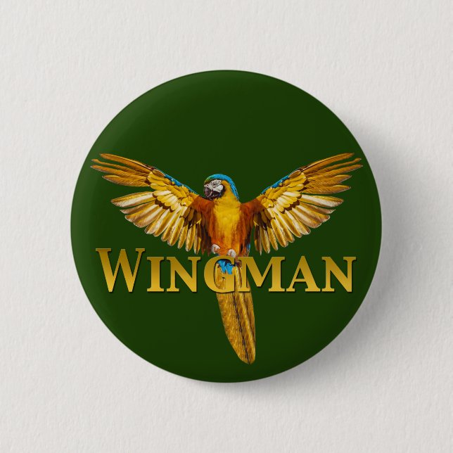 Parrot Wingman Button (Front)