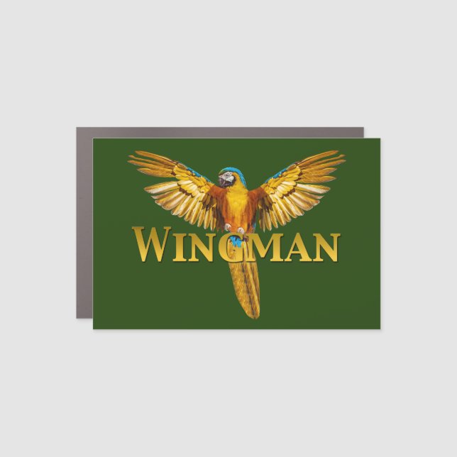Parrot Wingman Car Magnet (Front)