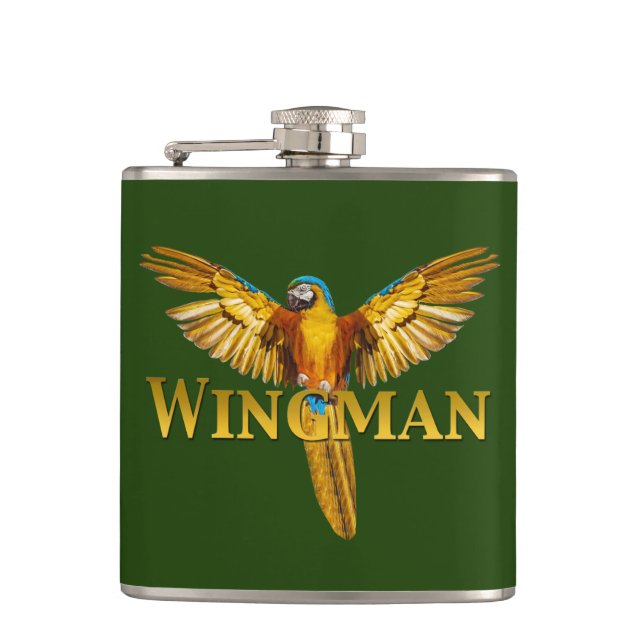 Parrot Wingman Flask (Front)