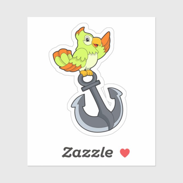 Parrot with Anchor Sticker (Sheet)