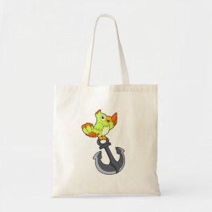Parrot with Anchor Tote Bag