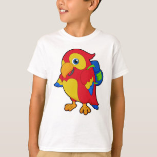 Parrot with Backpack T-Shirt