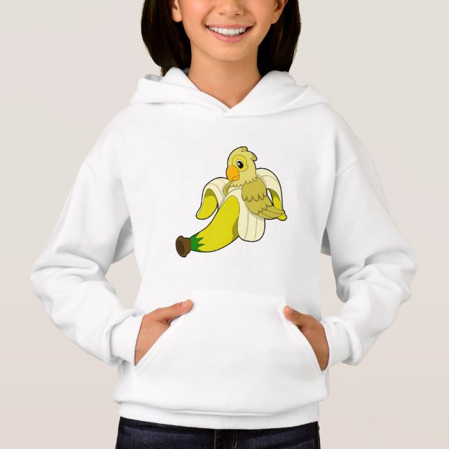 Parrot with Banana Hoodie (Front)