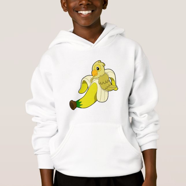 Parrot with Banana Hoodie (Front)