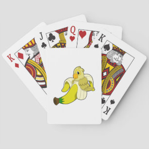 Parrot with Banana Poker Cards