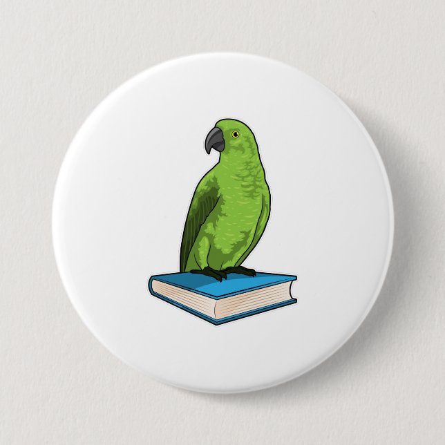 Parrot with Book Button (Front)
