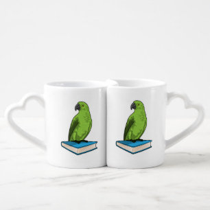 Parrot with Book Coffee Mug Set