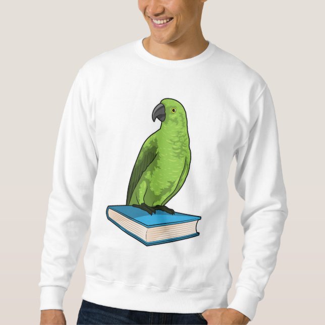 Parrot with Book Sweatshirt (Front)