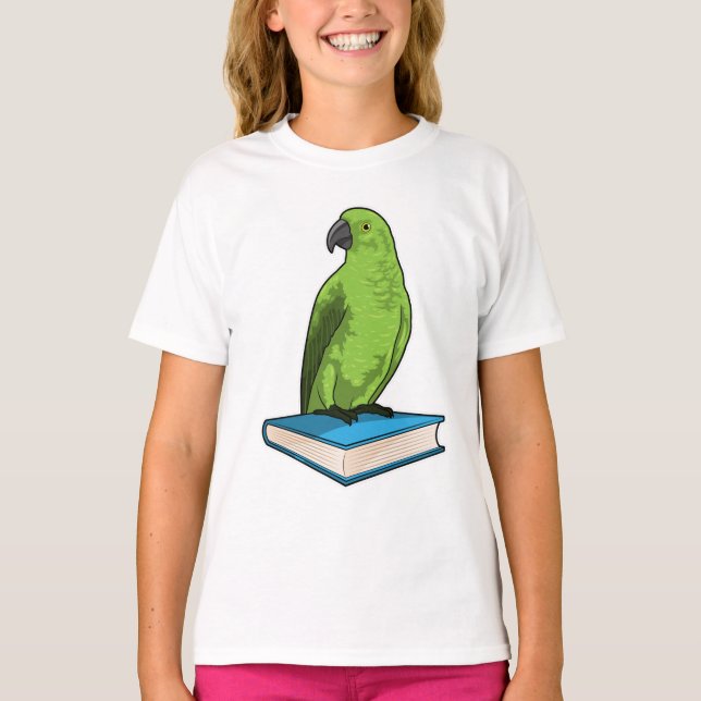 Parrot with Book T-Shirt (Front)