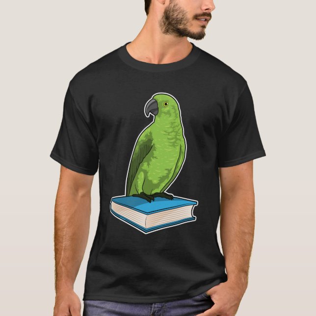 Parrot with Book T-Shirt (Front)