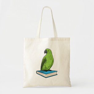 Parrot with Book Tote Bag