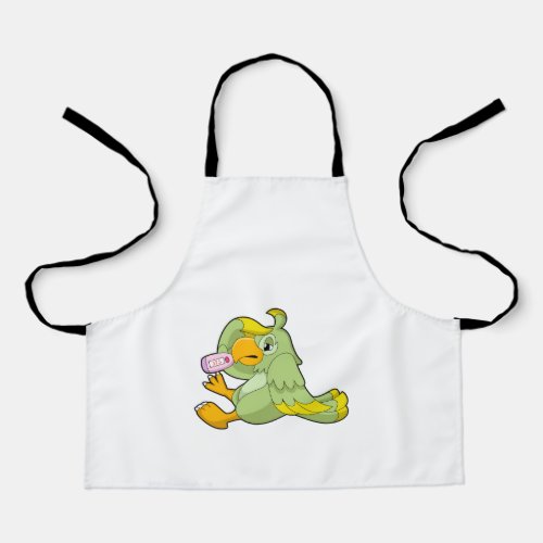 Parrot with Clinical thermometer Apron