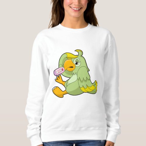 Parrot with Clinical thermometer Sweatshirt