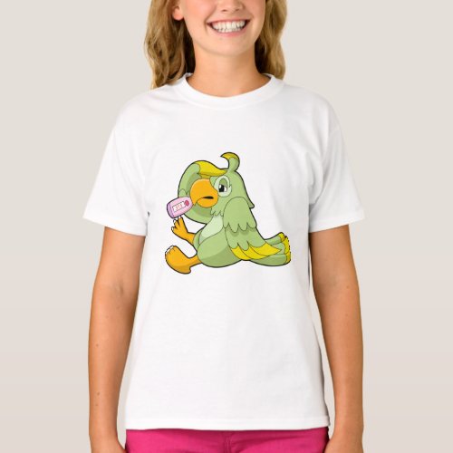Parrot with Clinical thermometer T_Shirt