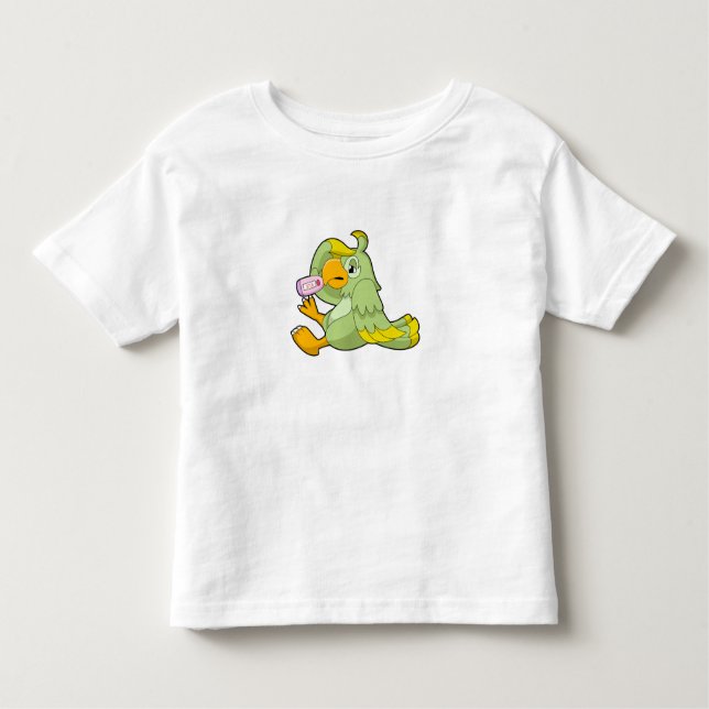 Parrot with Clinical thermometer Toddler T-shirt (Front)