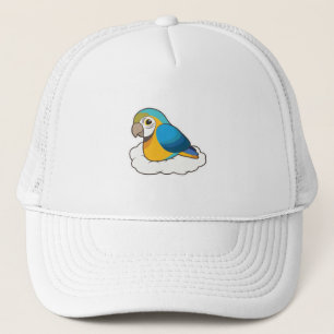Parrot with Cloud Trucker Hat