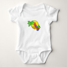 Parrot with Coconut Baby Bodysuit