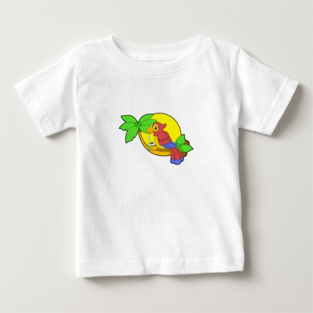 Parrot with Coconut Baby T-Shirt (Front)