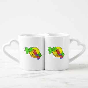 Parrot with Coconut Coffee Mug Set
