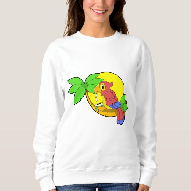 Parrot with Coconut Sweatshirt (Front)