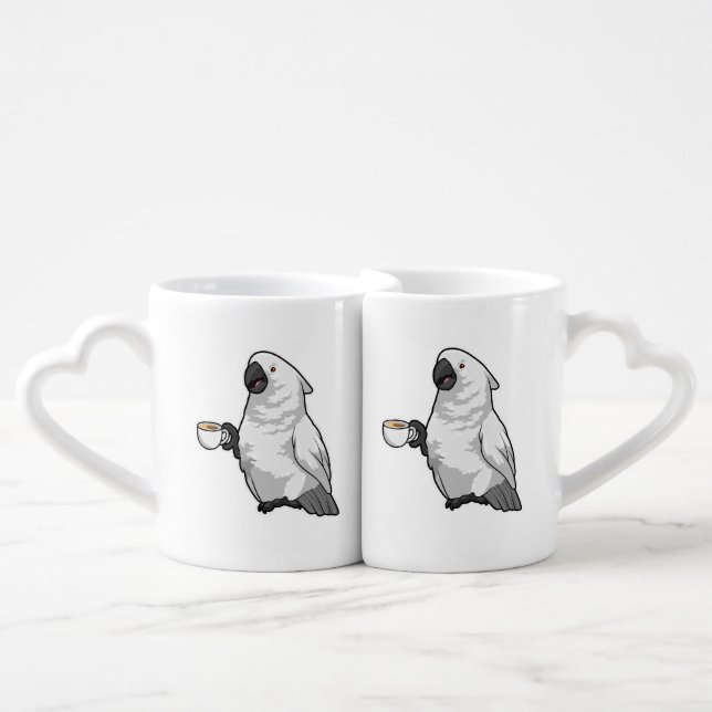 Parrot with Cup of Coffee (Front Nesting)