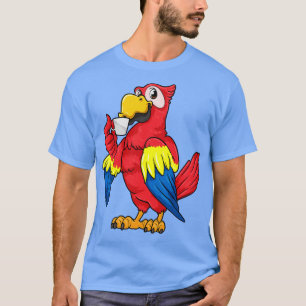 Parrot with cup of coffee 2 T-Shirt