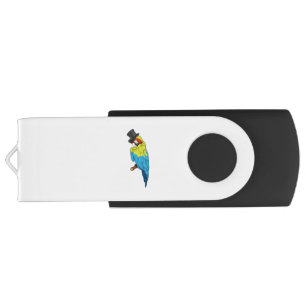 Parrot with Cylinder Flash Drive