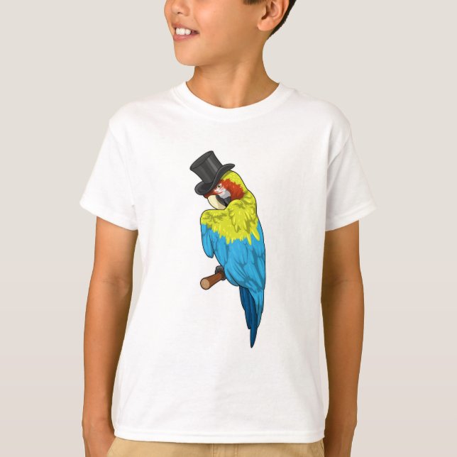 Parrot with Cylinder T-Shirt (Front)