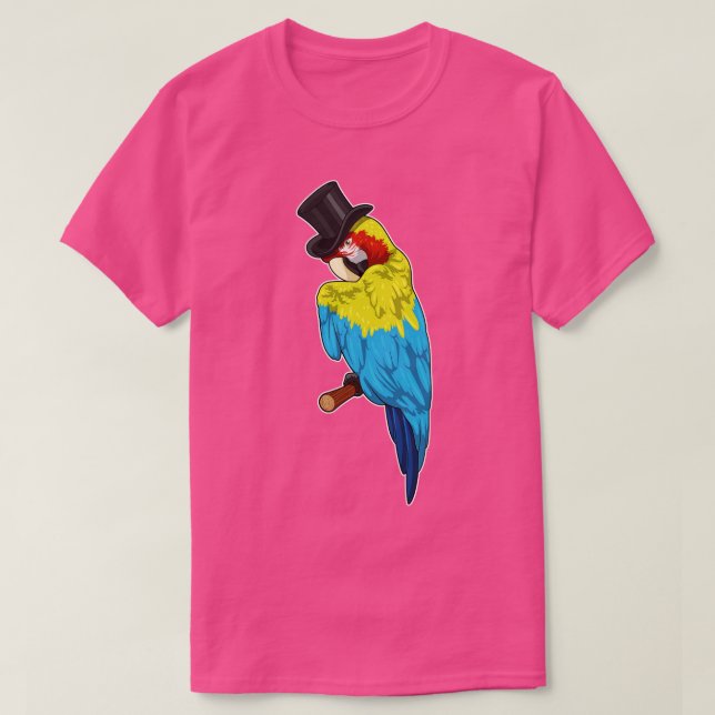 Parrot with Cylinder T-Shirt (Design Front)