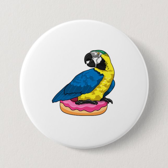 Parrot with Donut Button (Front)
