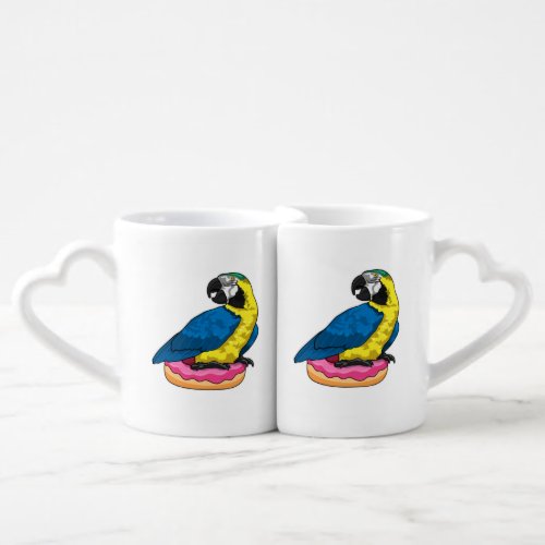 Parrot with Donut Coffee Mug Set