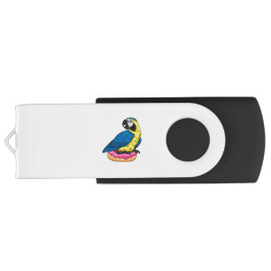 Parrot with Donut Flash Drive
