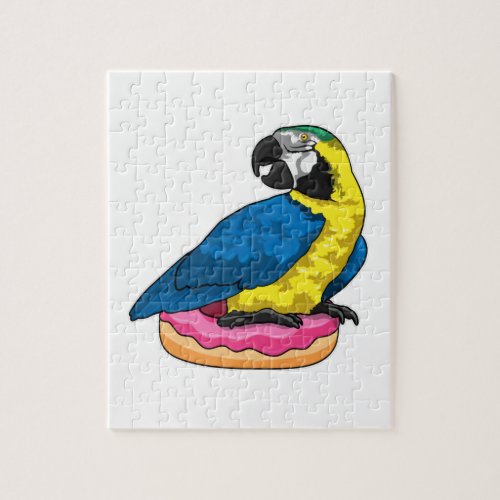 Parrot with Donut Jigsaw Puzzle