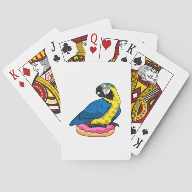 Parrot with Donut Poker Cards (Back)
