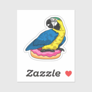 Parrot with Donut Sticker