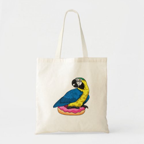 Parrot with Donut Tote Bag