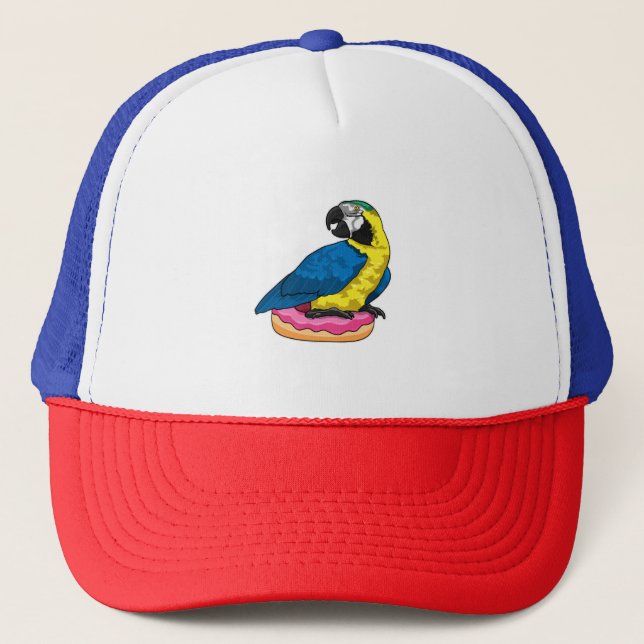 Parrot with Donut Trucker Hat (Front)