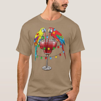 Parrot with Fairy Lights Tropical Beach Vacation  T-Shirt