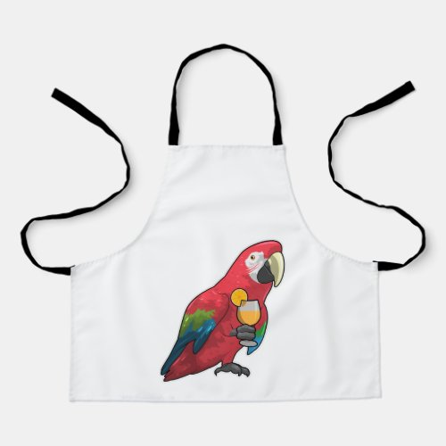 Parrot with Glass of Orange juice Apron