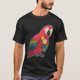 Parrot with Glass of Orange juice T-Shirt