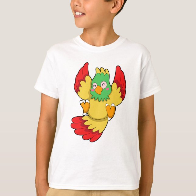 Parrot with green Head T-Shirt (Front)