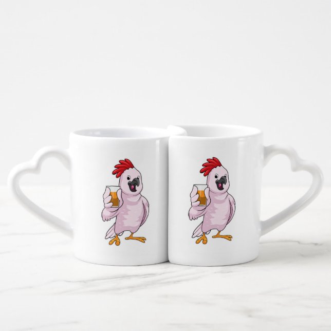 Parrot with Juice Coffee Mug Set (Front Nesting)