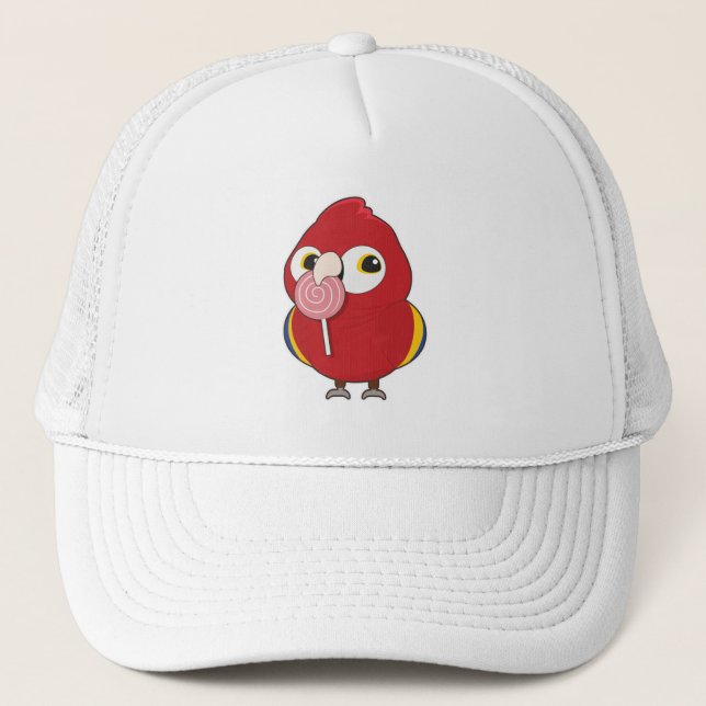Parrot with Lollipop Trucker Hat (Front)