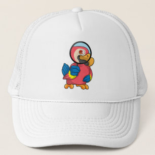Parrot with Magnifying glass Trucker Hat