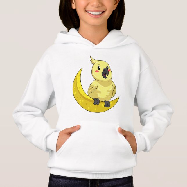 Parrot with Moon Hoodie (Front)