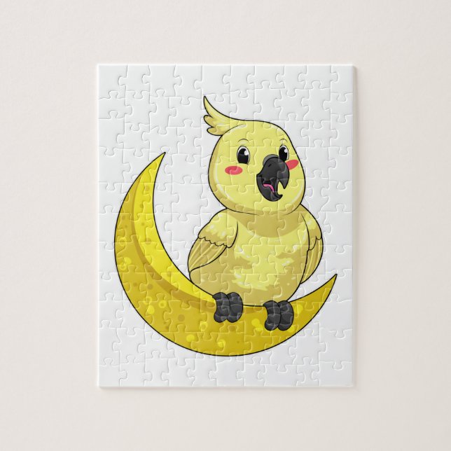 Parrot with Moon Jigsaw Puzzle (Vertical)